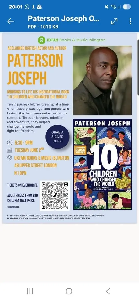 Paterson Joseph Live