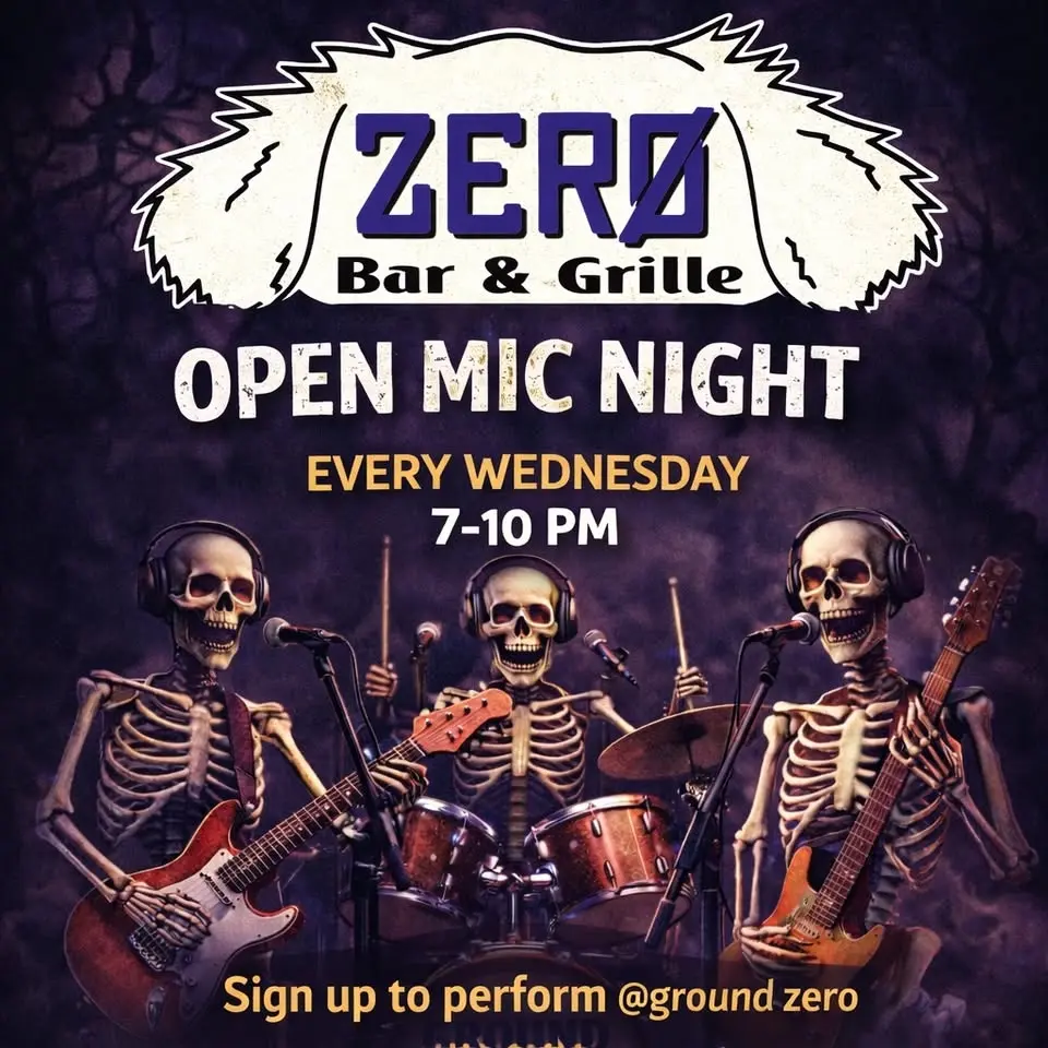 ZERO’S Open Mic Night with GROUND ZERO BAND