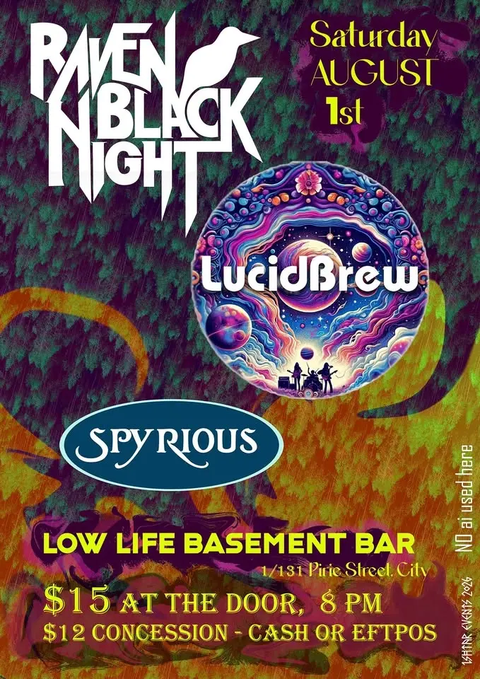 THE UNDERGROUND STRIKES BACK RAVEN BLACK NIGHT,LUCID BREW,SPYRIOUS