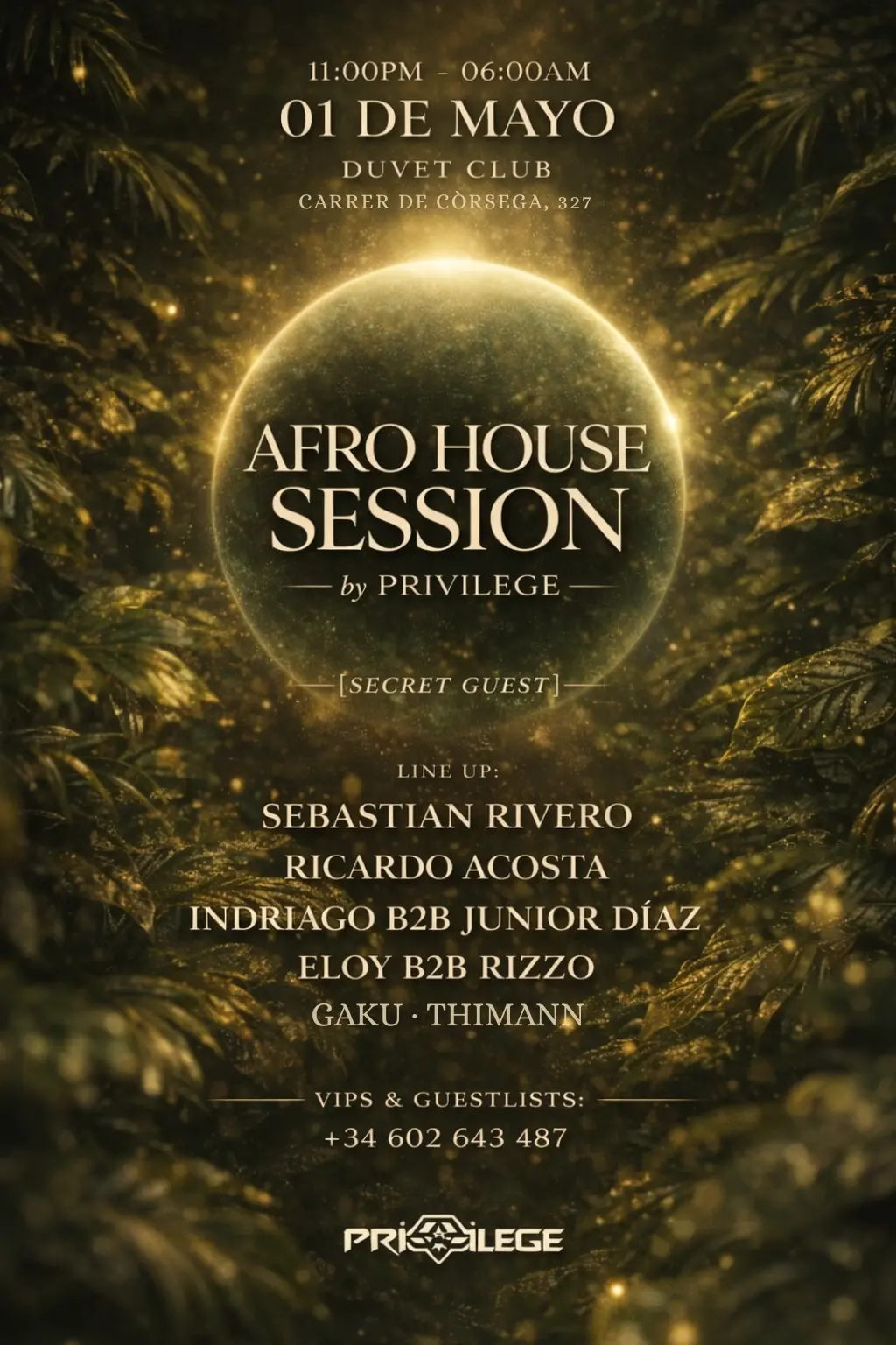 PRIVILEGE pres. Afrohouse Sessions with Sebastian Rivero