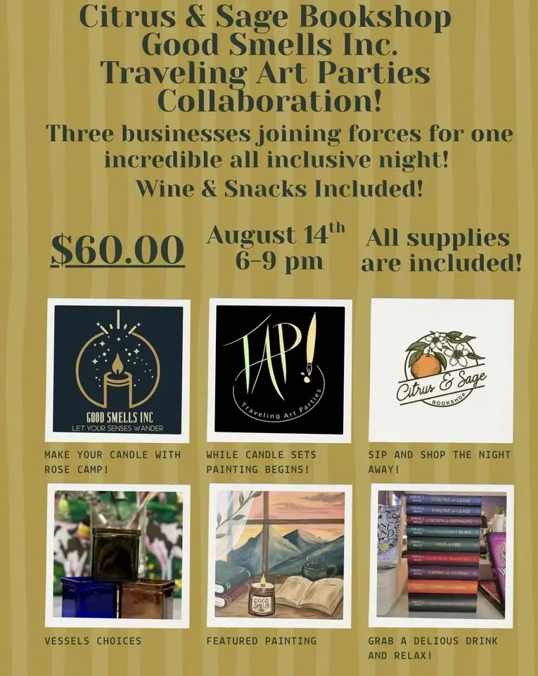 Citrus & Sage Bookshop  Good Smells Inc. Traveling Art Parties  Collaboration!