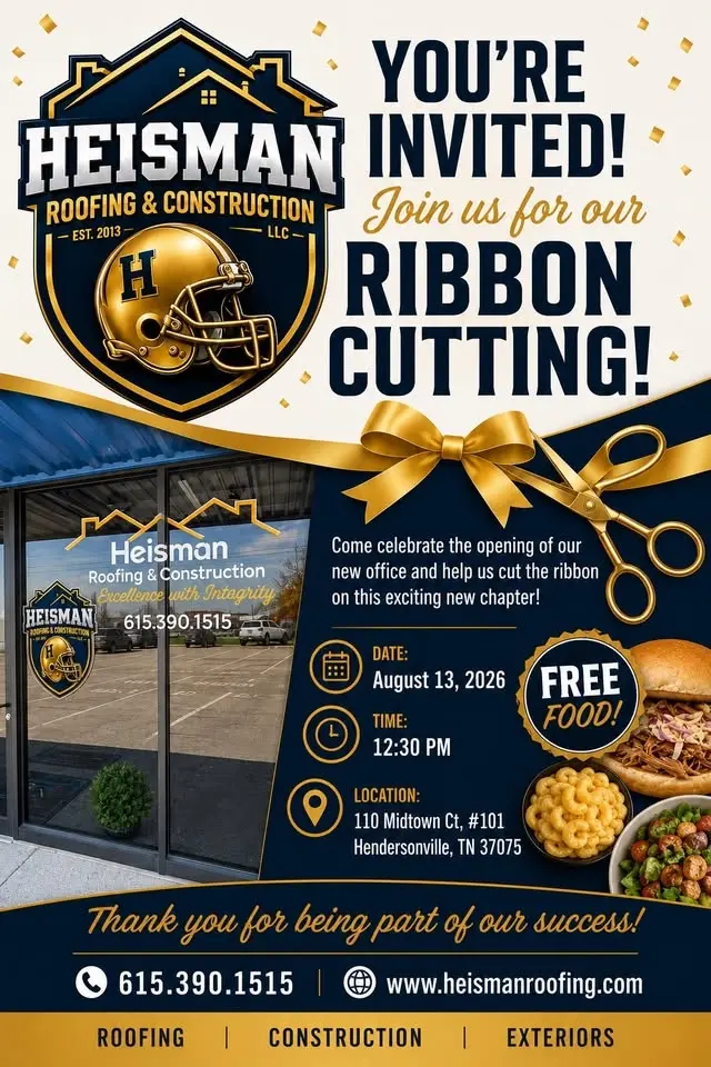 Heisman Roofing Ribbon Cutting 