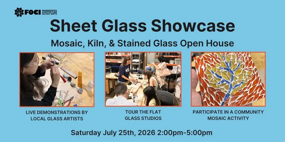 Sheet Glass Showcase: Mosaic, Kiln, & Stained Glass Open House 2026