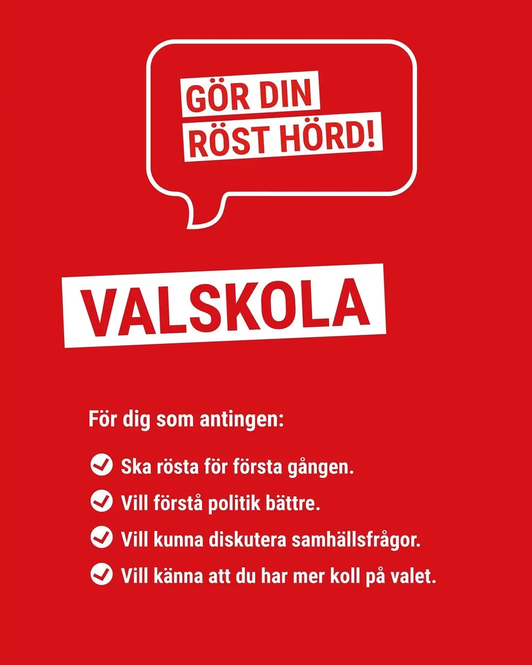 Valskola – Studiecirkel 2 (Cirkel 2, Malmö) – Träff 3