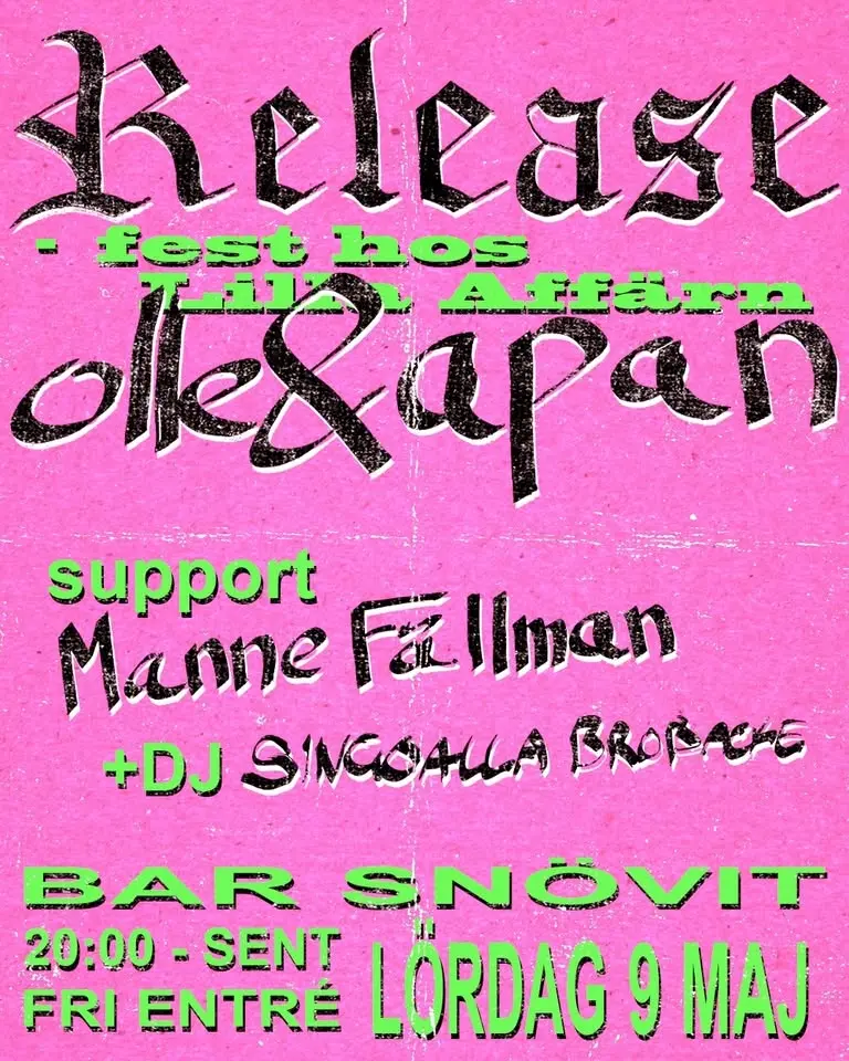 RELEASEFEST OLLE&APAN - SOMNA OM