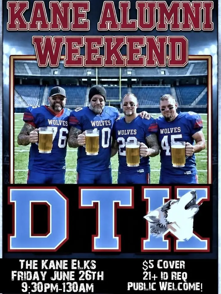 DTK Returns To The Kane Elks for Alumni Week!