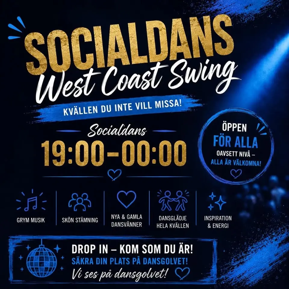 25/7 Socialdans West Coast Swing i Motala