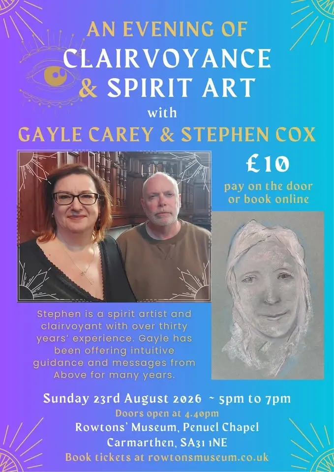 EVENING OF CLAIRVOYANCE & SPIRIT ART WITH GAYLE CAREY & STEPHEN COX