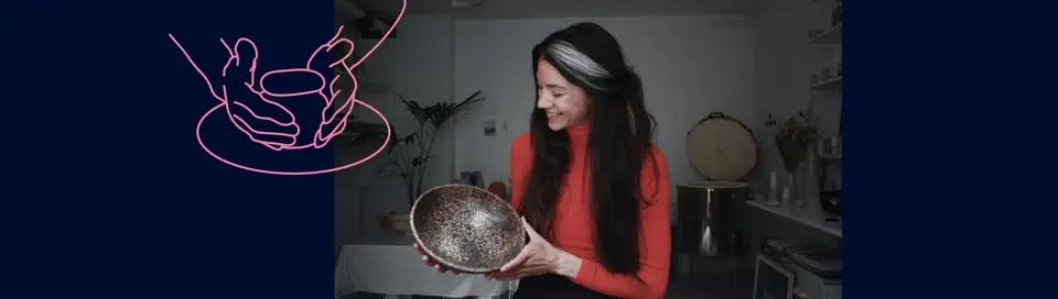 Learn wheel throwing on a weekend ceramics course w/Szabina Lócki