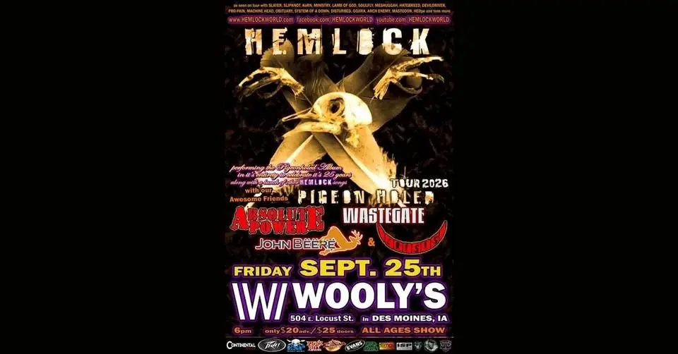 Hemlock with Absolute Power, John Beere, Waste Gate, Crisis Child at Wooly's