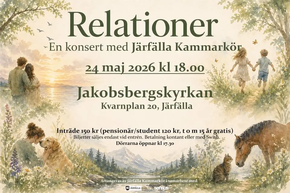 Relationer – En konsert med Järfälla Kammarkör