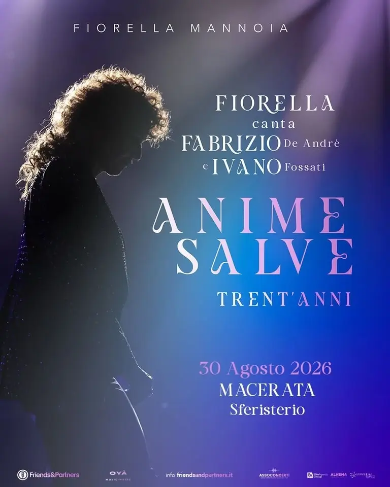 FIORELLA MANNOIA - 30 AGOSTO 2026 - ARENA SFERISTERIO MACERATA 