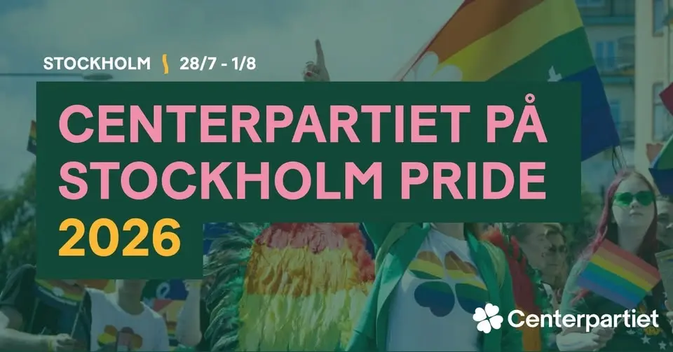 Centerpartiet på Stockholm Pride 2026