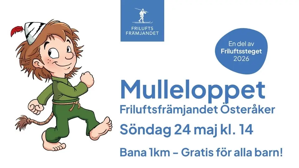 Mulleloppet 2026 - Gratis -1km vid kanalen - för alla barn