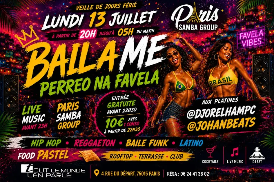 Open Air Soiree Baila Me /Club Hiphop Reggaeton Baila Funk