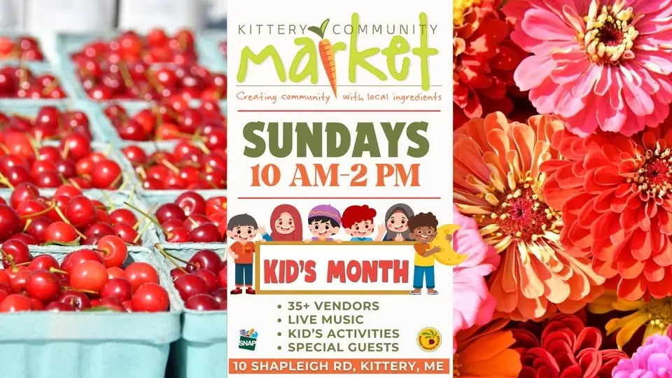 🥕💚Kittery Community Market - August 2nd - Kid's Month!🥕💚