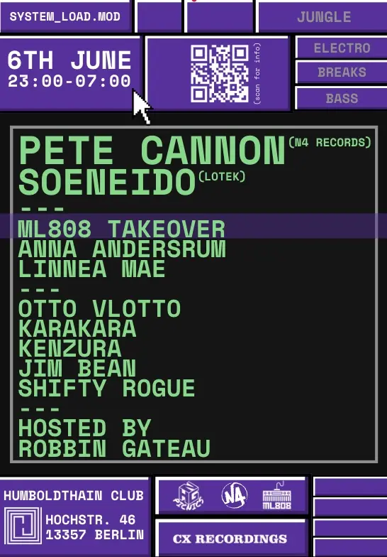 HnG Picnics w/ Pete Cannon (N4 Records), Soeneido (LOTEK) + ML808 takeover