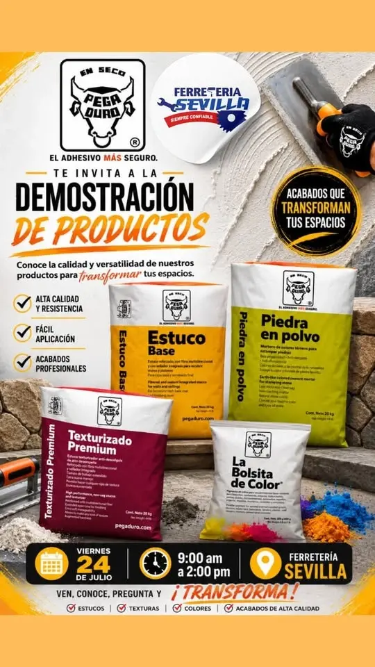 EVENTO DEMOSTRATIVO DE LOS PRODUCTOS PEGADURO - IUSA - SAYER LACK