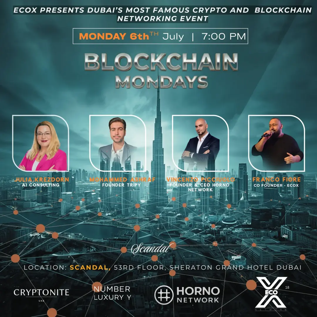 Ecox - Blockchain Mondays - Tech & Business Network Event - Special Guest