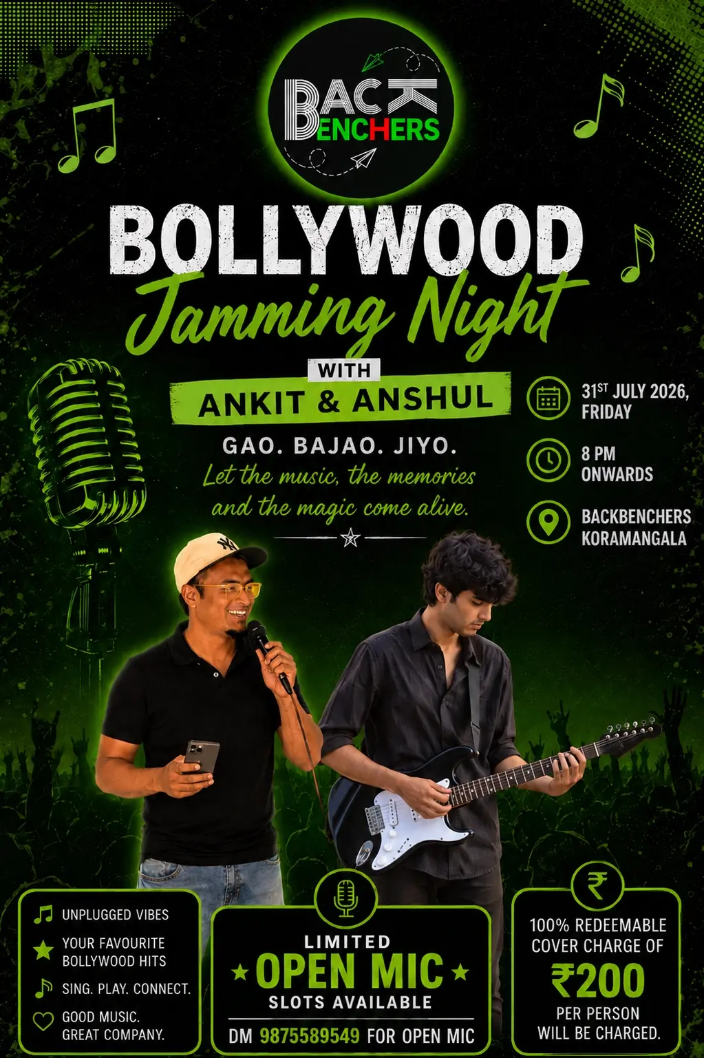 Bollywood Jamming Night at Backbenchers, Koramangala