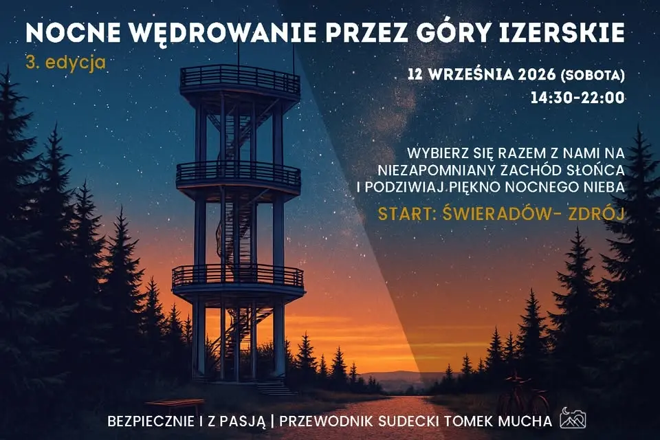 Nocne wędrowanie przez Góry Izerskie - III edycja
