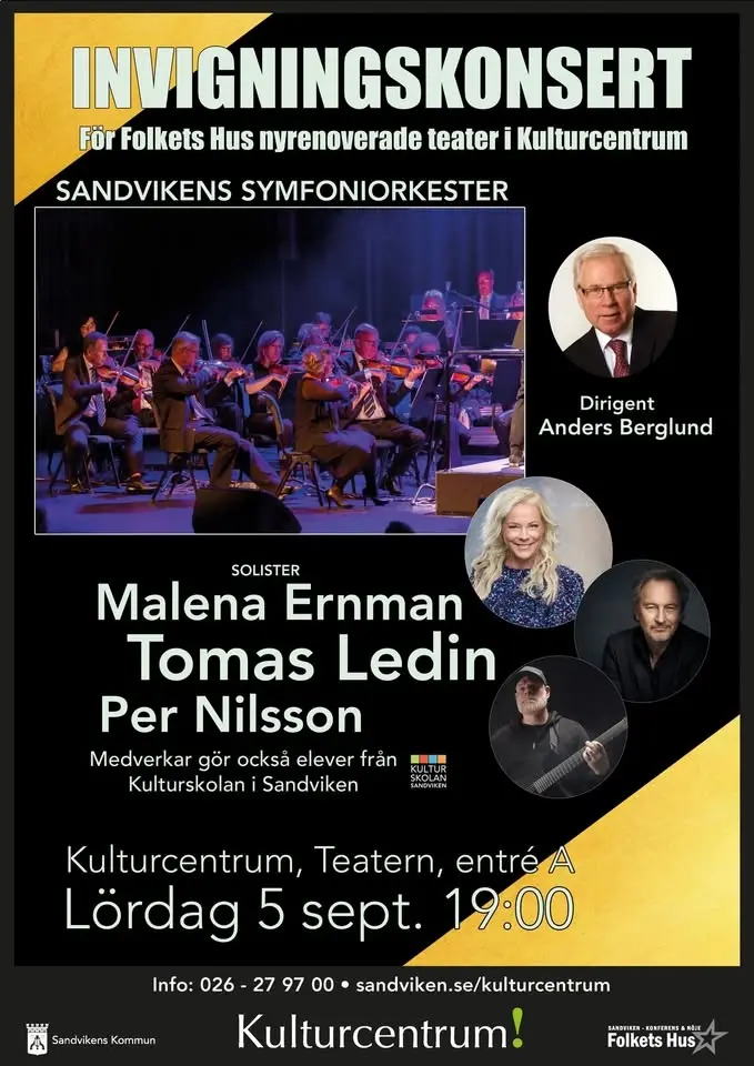 Invigningskonsert - Teatern Kulturcentrum OBS! SLUTSÅLD