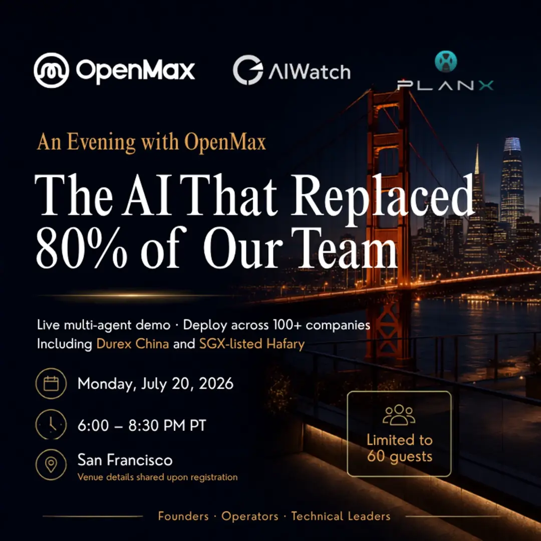 An Evening with OpenMax · The AI That Replaced 80% of Our Team