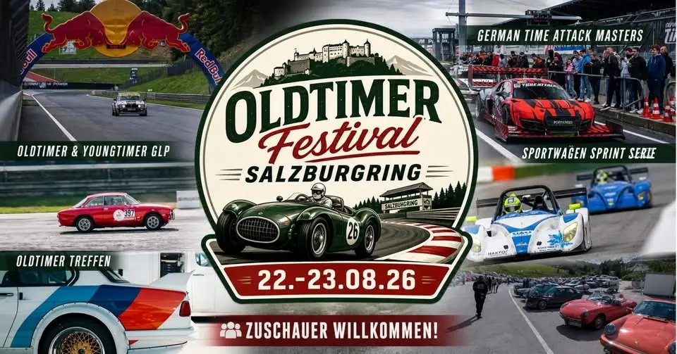 22.-23.08.26 Oldtimer Festival Salzburgring + Time Attack + Sportwagen Sprint + Rallye + Zuschauer
