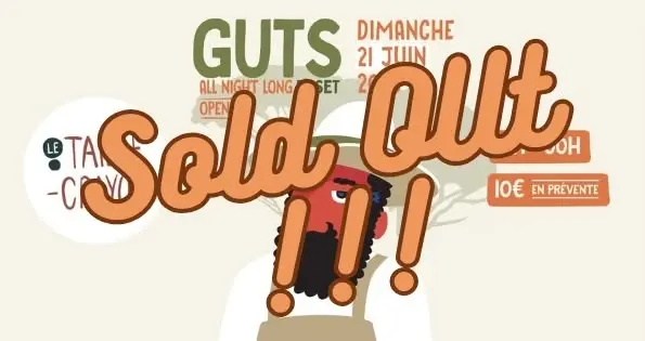 ▶︎▶︎▶︎COMPLET !!!◀︎◀︎◀︎ GUTS ALL NIGH LONG DJ SET - Fête de la Musique