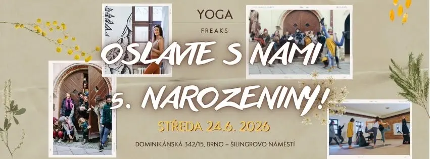 Oslav s námi 5. narozeniny studia Yoga Freaks