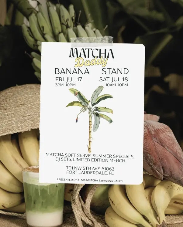 Matcha Daddy Banana Stand | Summer Pop Up Day One