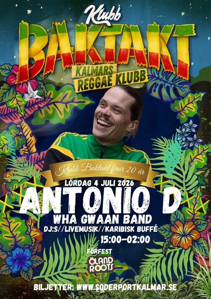 Klubb Baktakt 20 år // Antonio D & Wha Gwaan Band // 4 Juli // 15-02