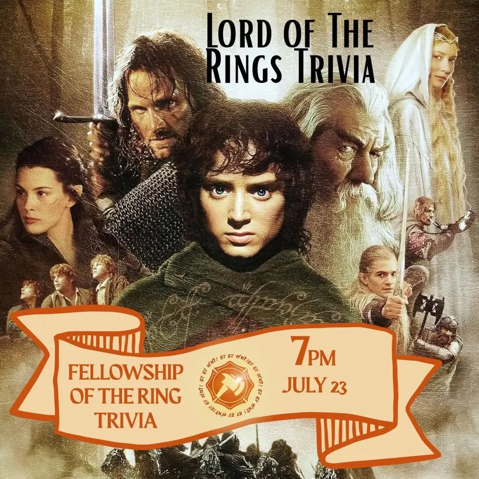 Lord of the Rings: Fellowship of the Ring Trivia $5/person