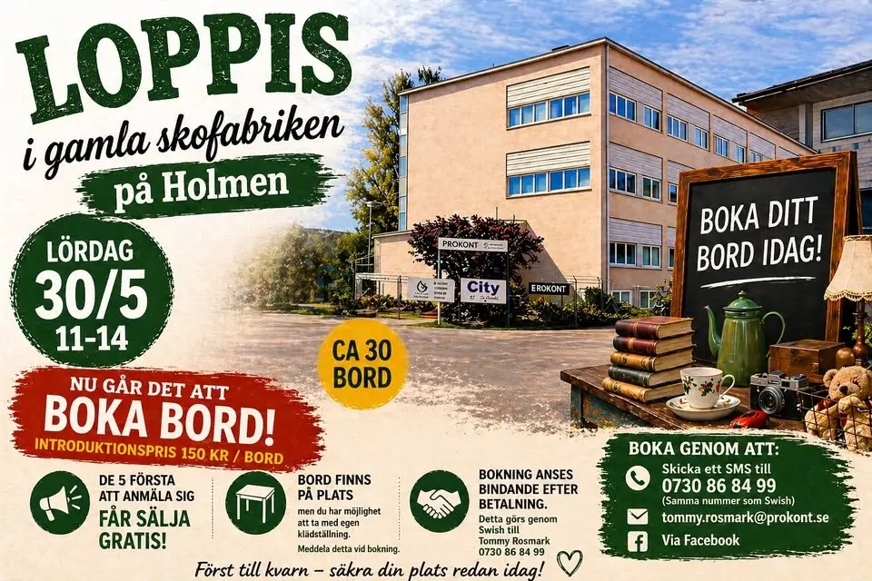 Loppis i gamla skofabriken