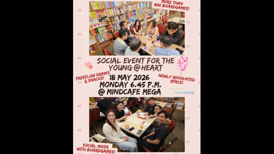 [Board Games Social Mixer] Meet, Play & Connect! + Free-Flow Snacks & Drinks!