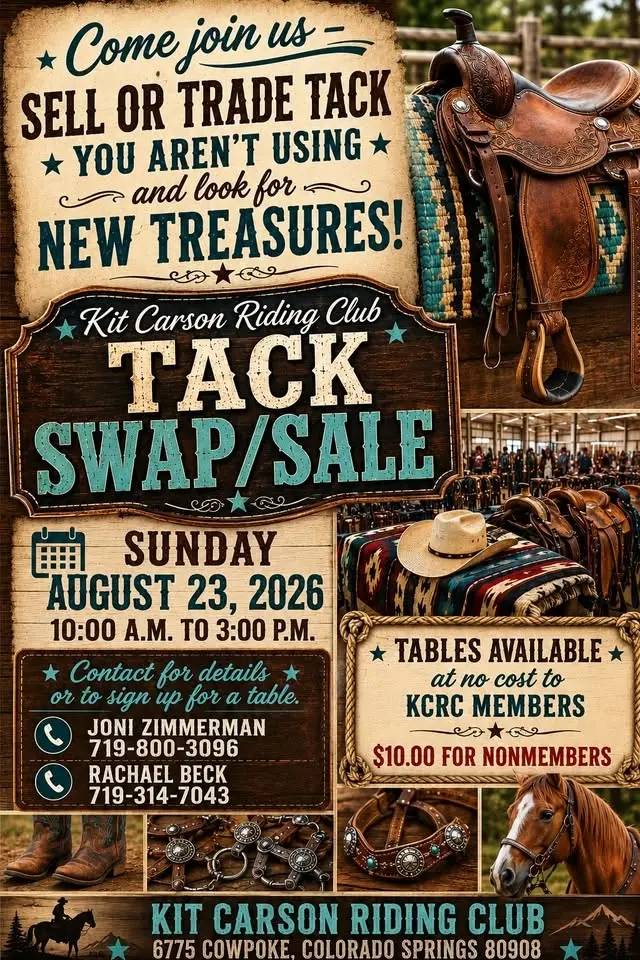 Kit Carson Riding Club Tack Swap & Sale