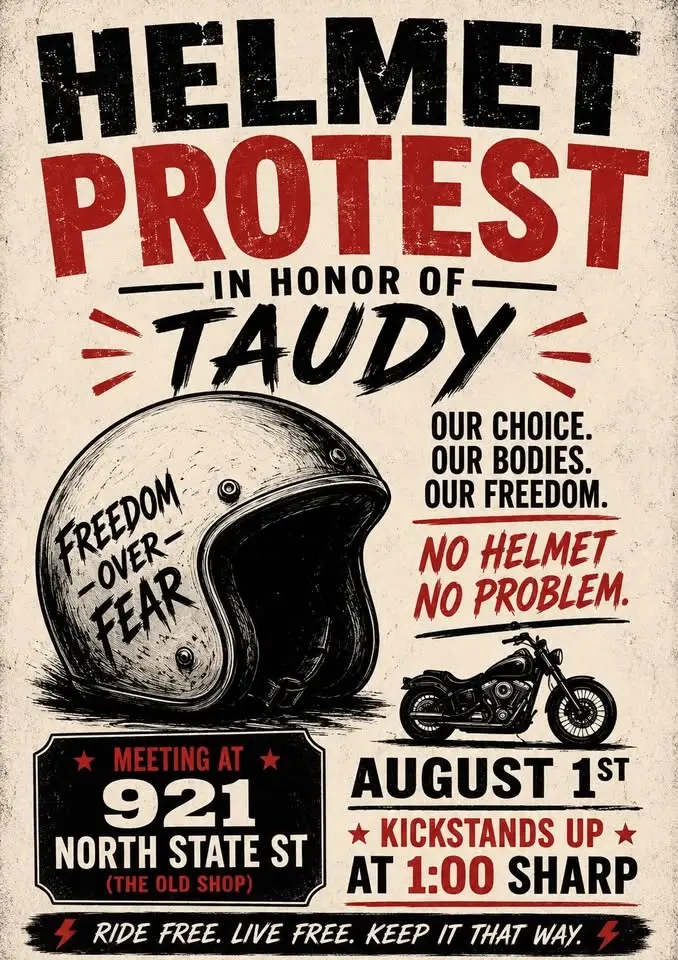 helmet protest