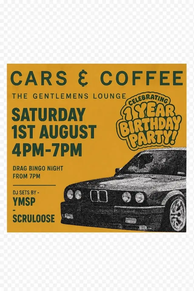 Cars and coffee! - Gentleman’s lounge 