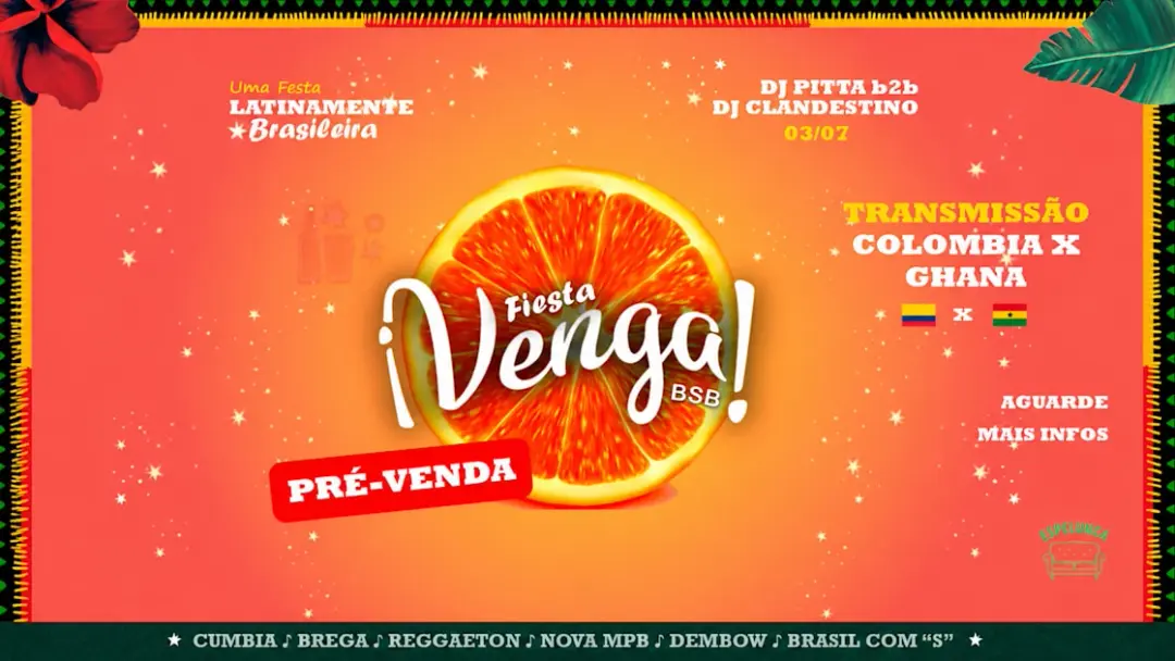 Fiesta Venga - Transmissão Colombia X Ghana