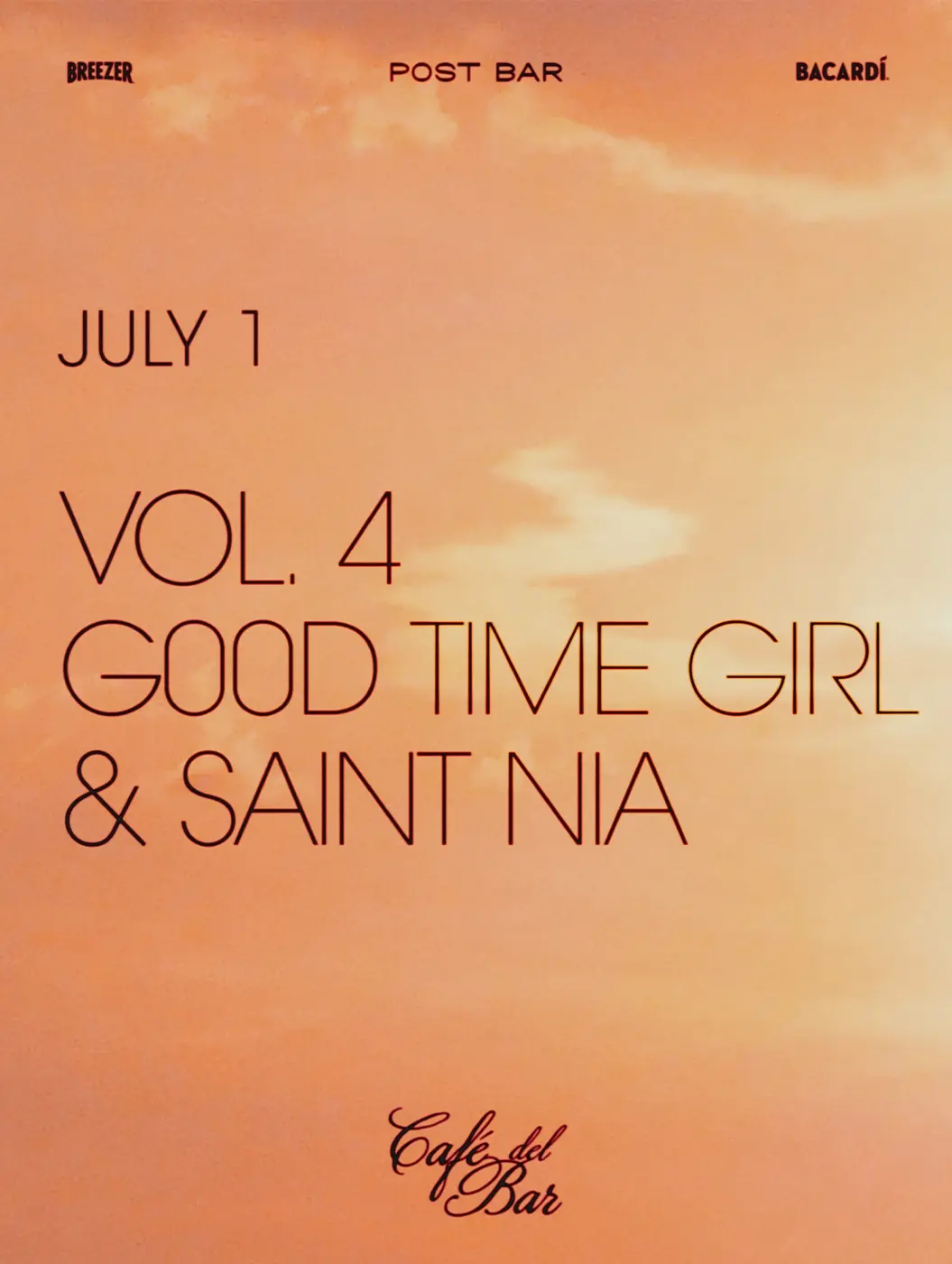 Cafe Del Bar Vol. 4 — Saint Nia & good time girl
