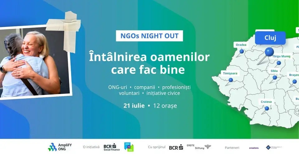 💙 NGOs Night Out ajunge pe 21 iulie în Cluj