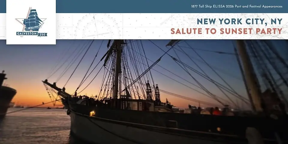 Salute to Sunset Party on the 1877 Tall Ship ELISSA