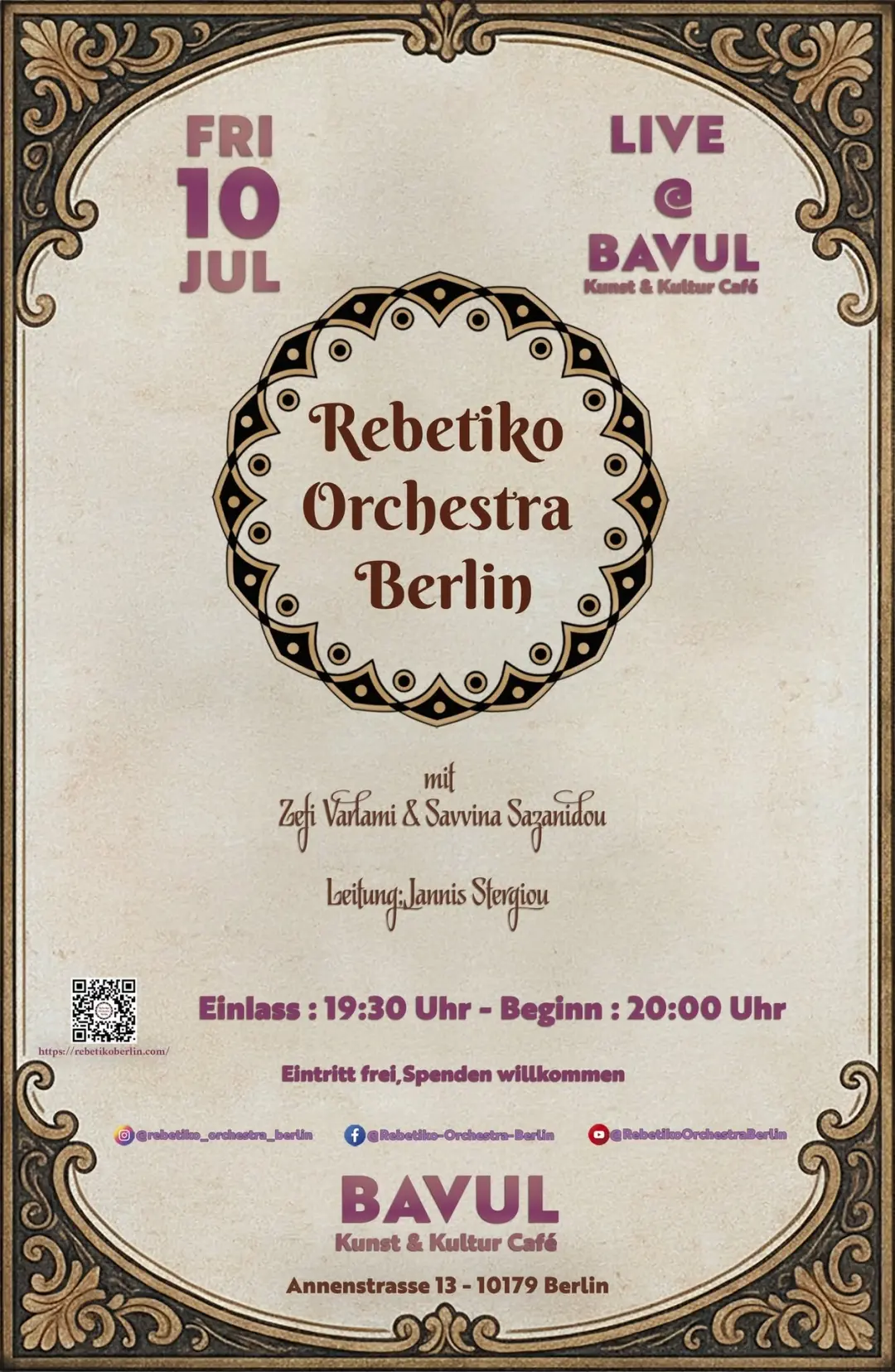 Rebetiko Orchestra Berlin @ Bavul Kunst und Kultur Cafe