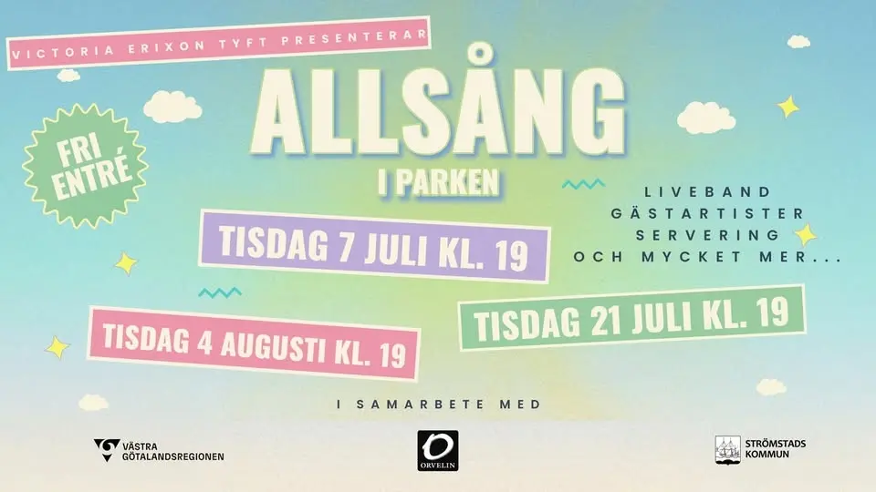 Välkommen på Allsång i Stadsparken 2026!
