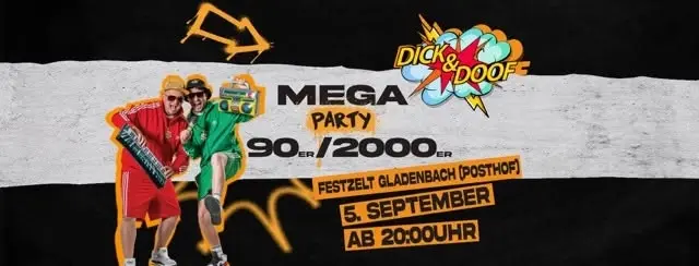 MEGA 90er / 2000er Party mit Dick & Doof