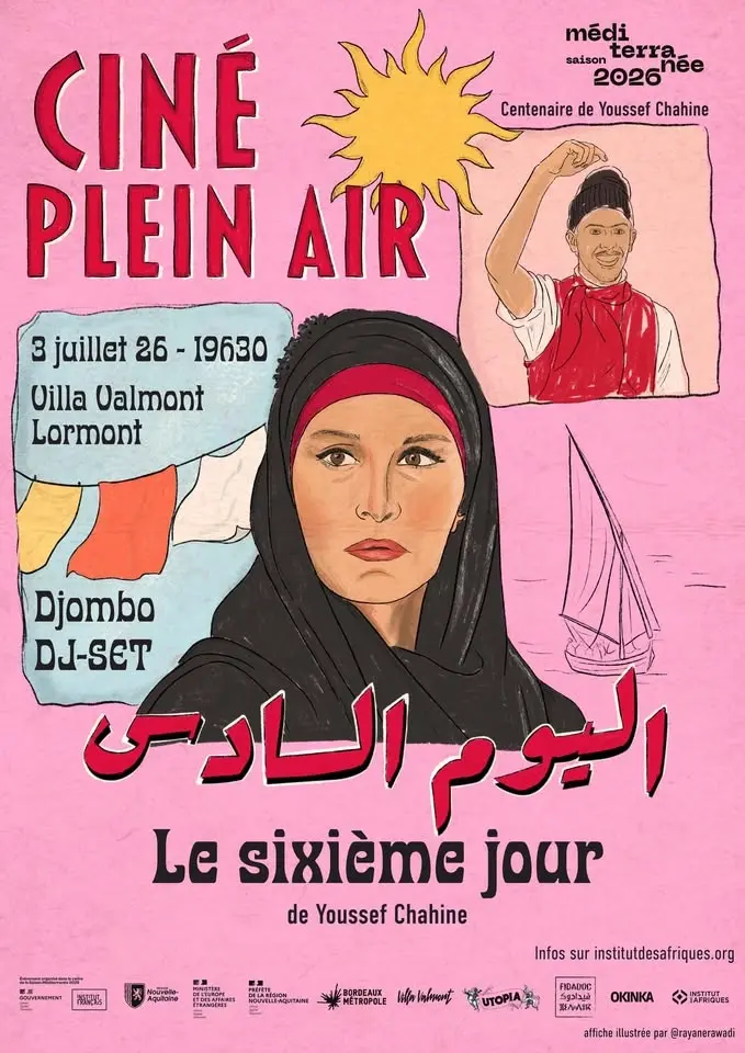Ciné plein air : Le Sixième jour de Youssef Chahine + DJOMBO dj-set
