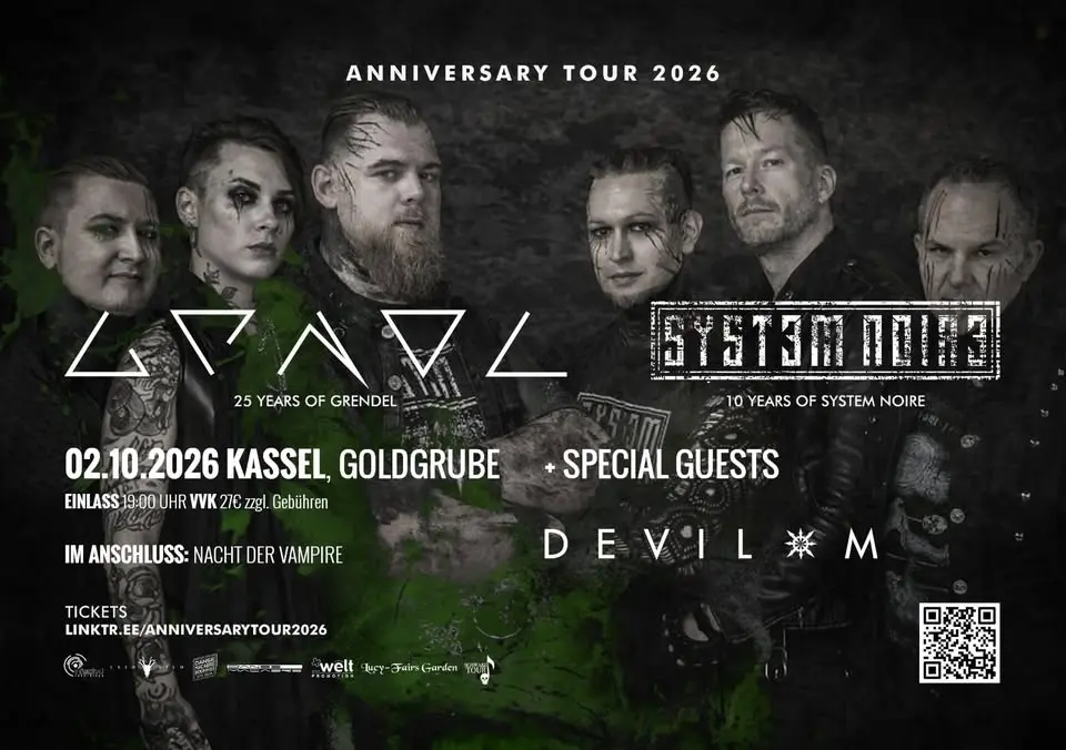 GRENDEL & SYSTEM NOIRE + DEVIL-M | Anniversary Tour 2026 @ Goldgrube, Kassel