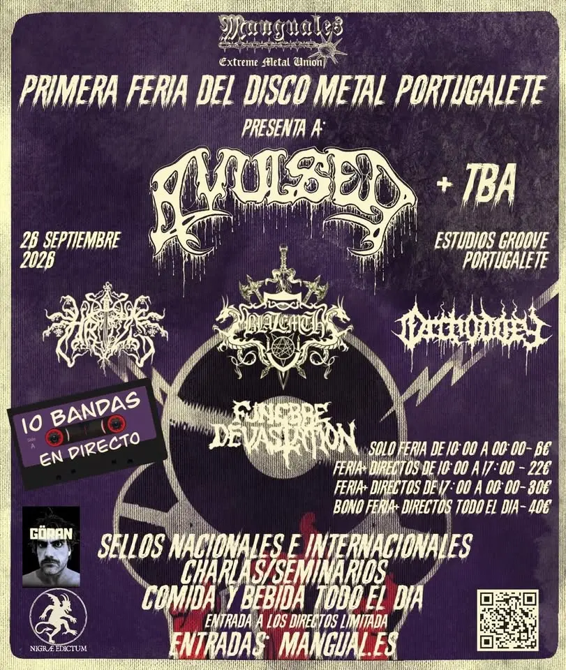 1ª Feria del Disco Metal: Live sessions + charlas + comida + stands en Groove - Portugalete 