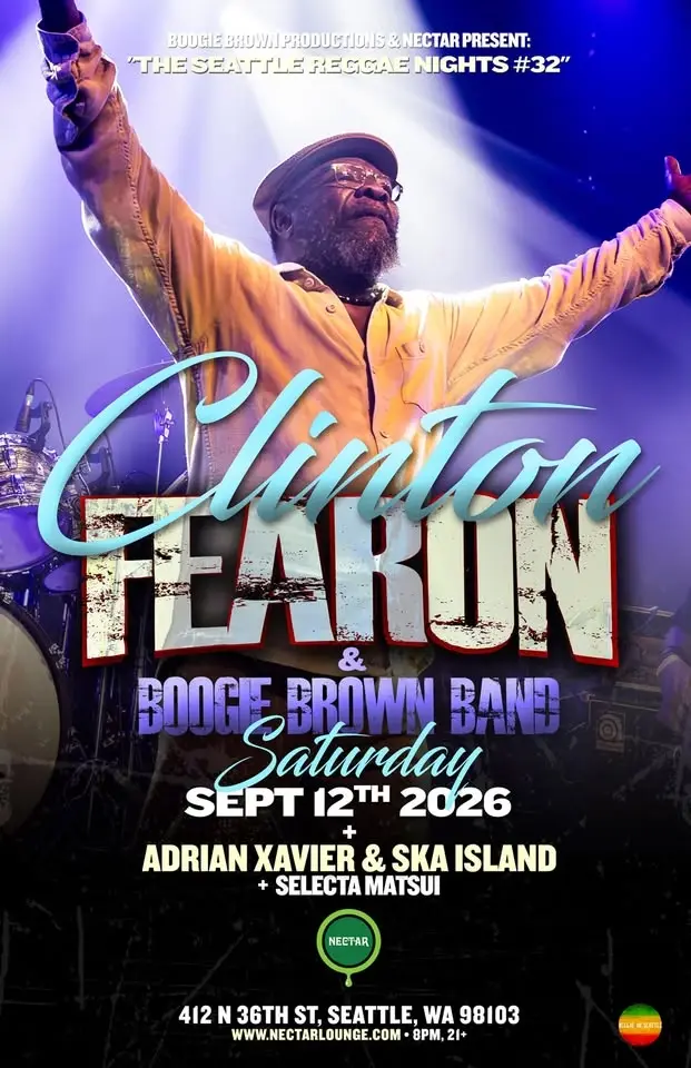 CLINTON FEARON & Boogie Brown Band with Adrian Xavier & Ska Island, plus Selecta Matsui