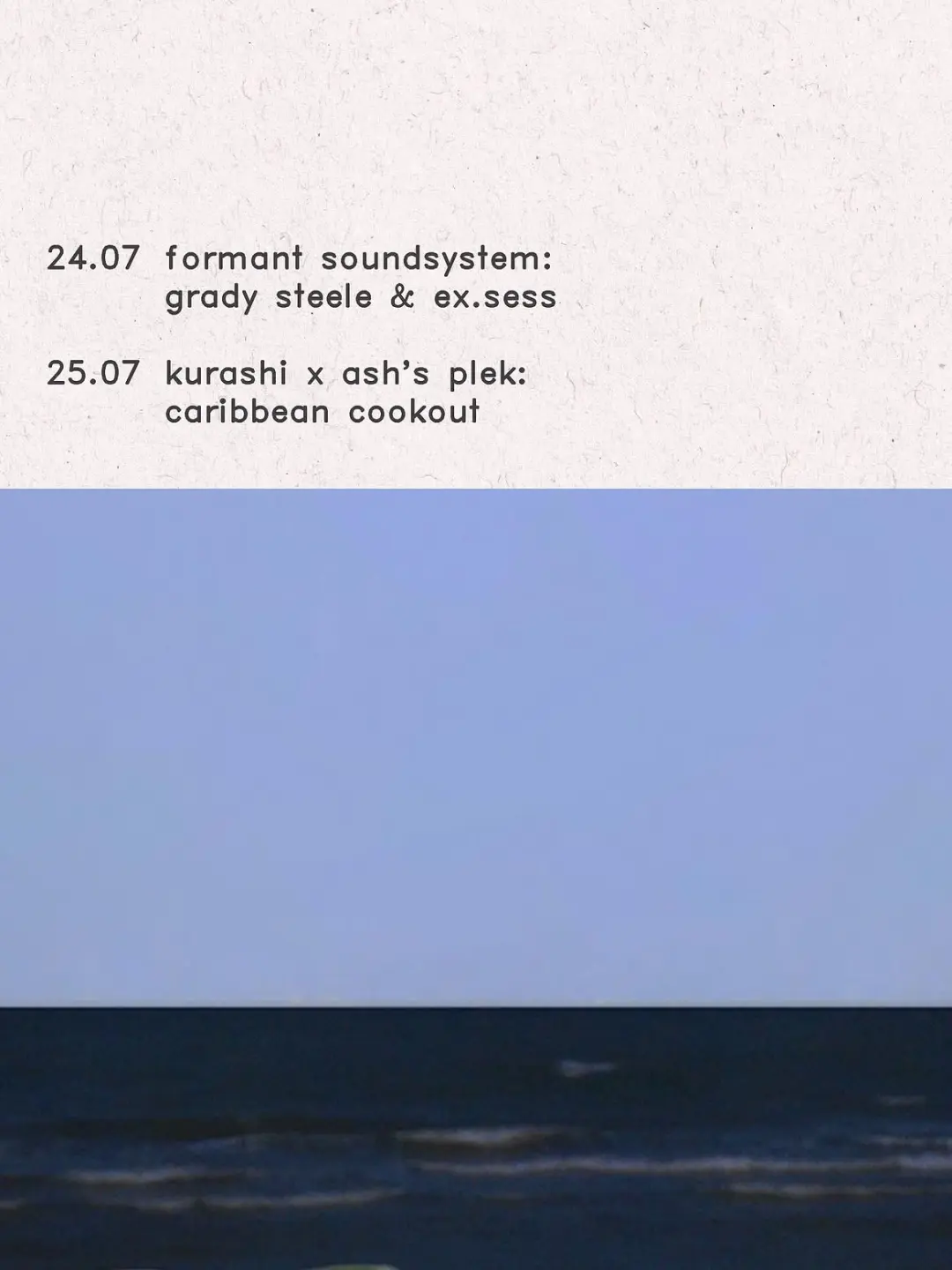 Sat 25 kurashi & ash's plek: caribbean cookout
